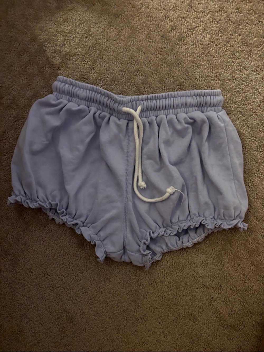 Urban Outfitters Lavender Ruffle Drawstring Lounge Shorts